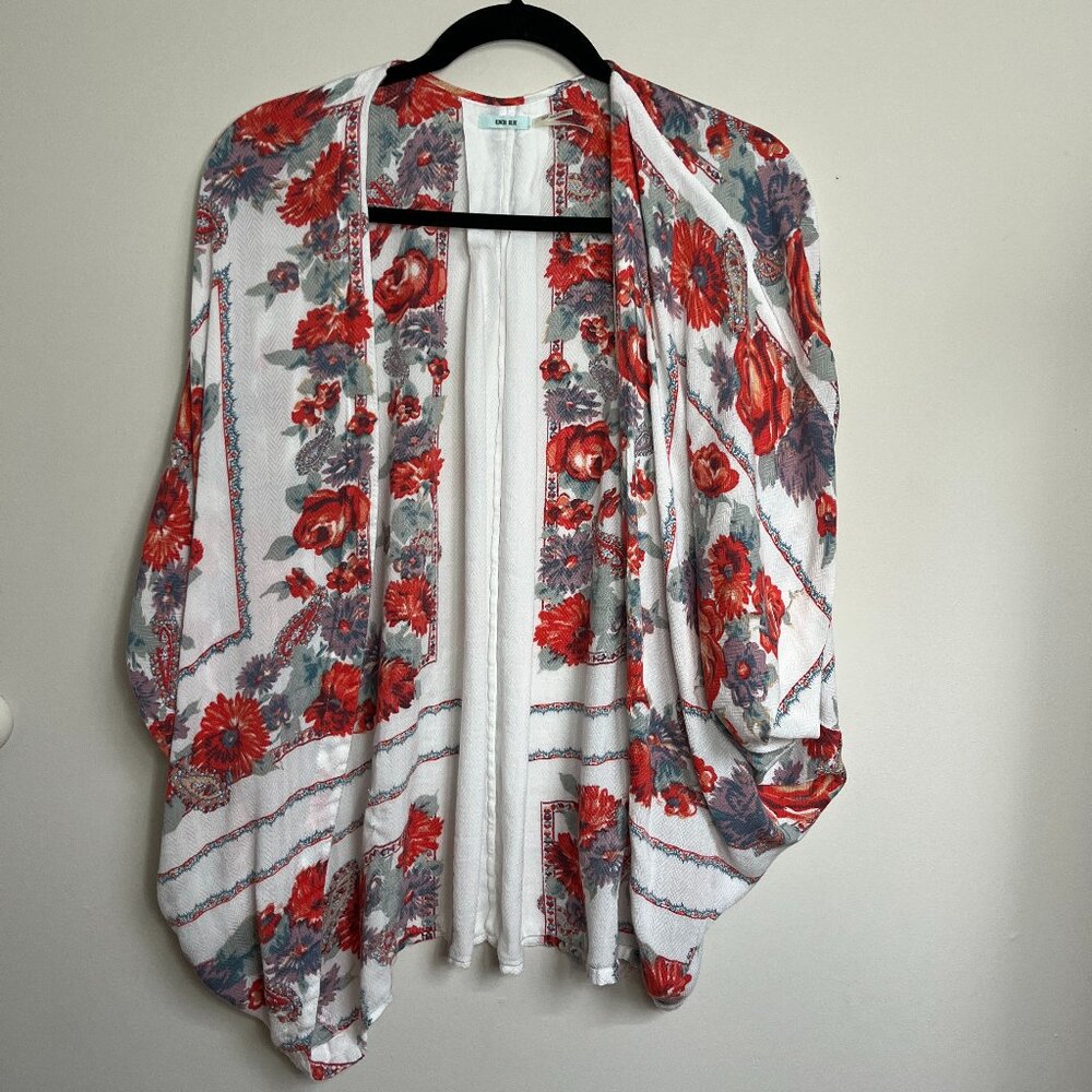 Urban Outfitters Kimchi Floral Boho Paisley Kimono/Shrug